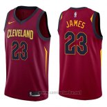 Nike Camiseta Cleveland Cavaliers LeBron James #23 2017-18 Rojo